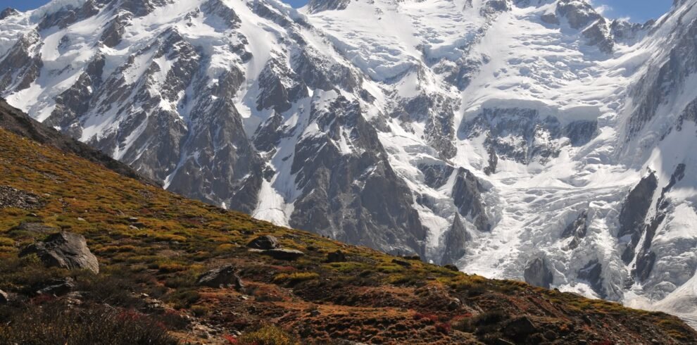 Climbers on the Kinshofer Route on the Diamir Face of Nanga Parbat, Pakistan