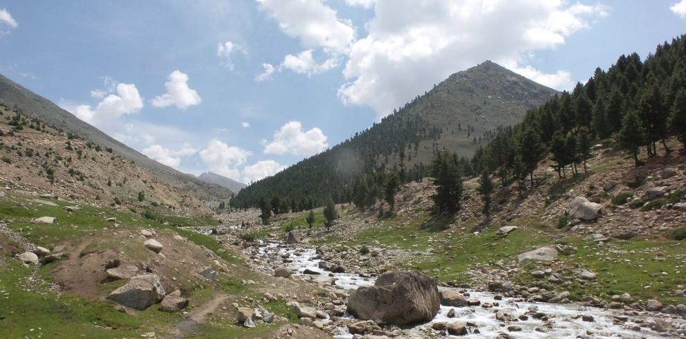 Rama Lake reflecting Nanga Parbat in Astore Valley, Gilgit-Baltistan