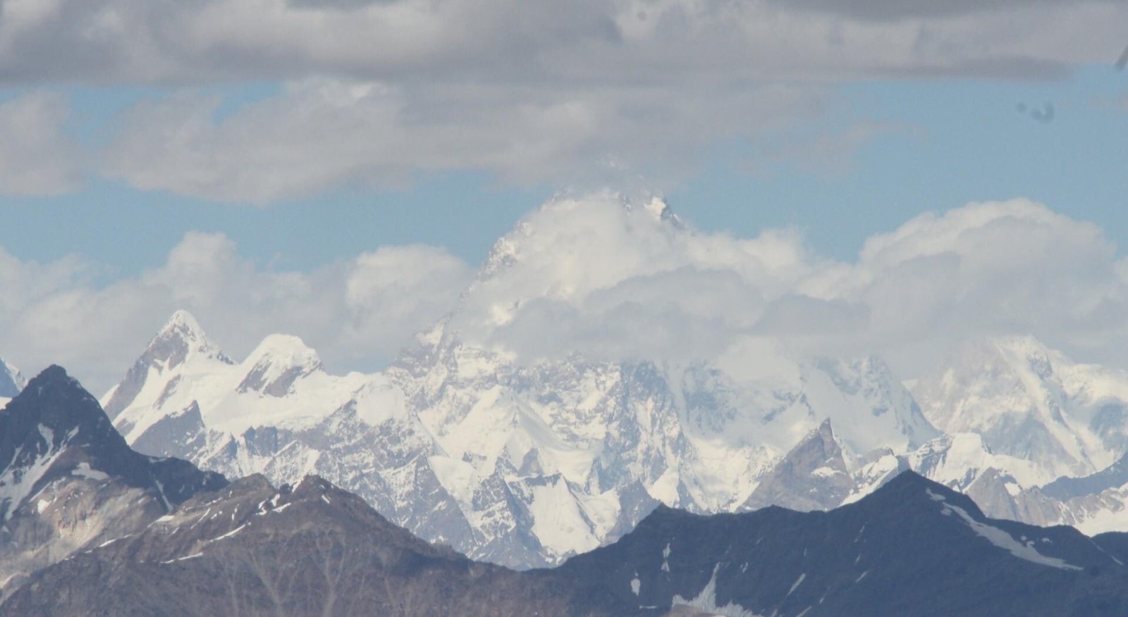 Close view of K2 from the high K2 Viewpoint above Hushe Valley, Karakoram Range
