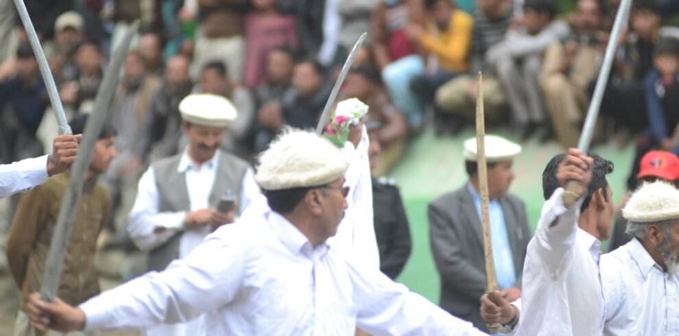 Traditional Balti polo match during Jashn-e-Ghanche festival in Khaplu, Gilgit-Baltistan