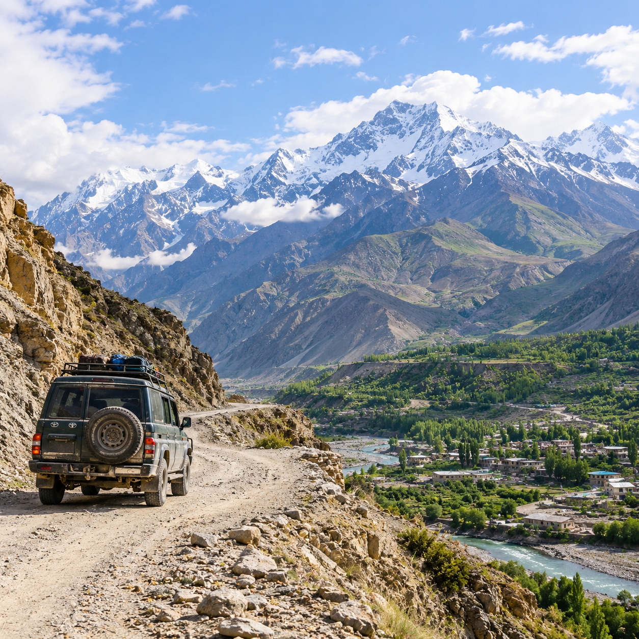 Expedition Road to Snowy Peaks
